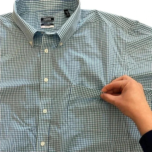 IZOD Shirt Men's Collared Plaid Long Sleeve Button Down Size 2XL  XXL - Picture 5 of 7